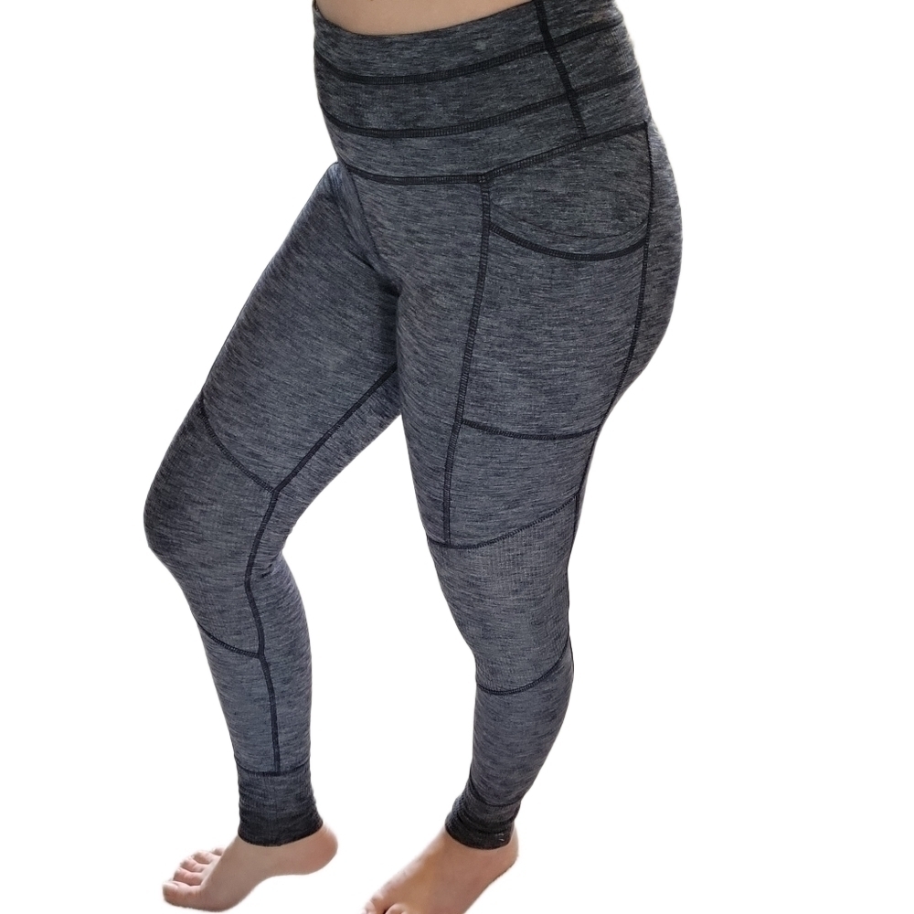 WOMEN'S Athleta Excursion Tight Jogger Leggings Size small dark grey rib knit